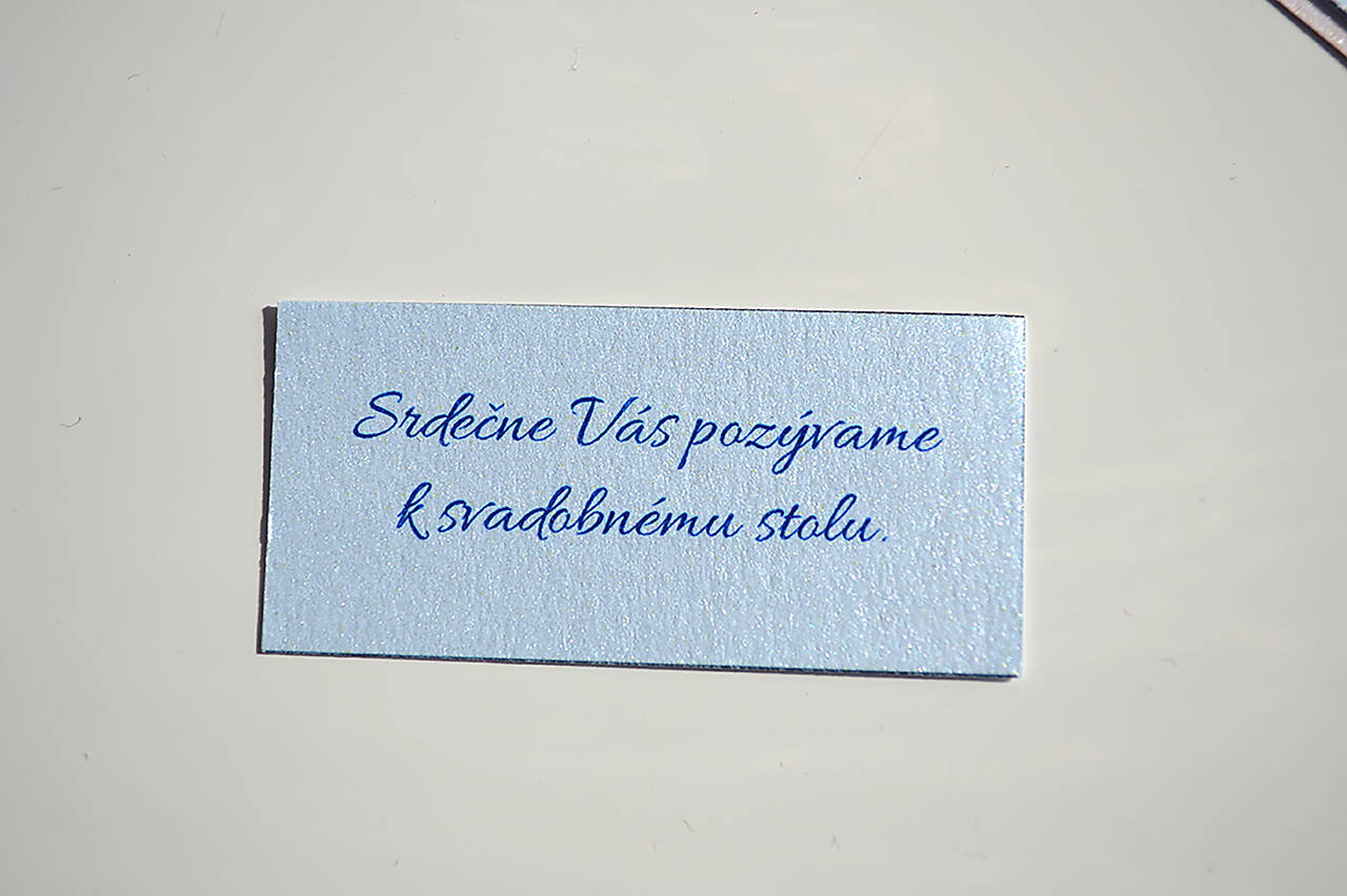 Svadobné oznámenie ornament ružovo-modrá (pozvánka klassic)