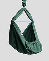 Detský textil - homba baby hačka závesná kolíska bavlnená zelená - 15326391_