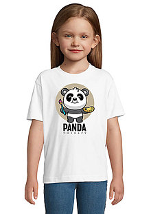 Topy, tričká, tielka - Kreatívna Panda „Pravá hemisféra“ - 15327305_