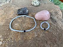 Sady šperkov - náramok a prsteň z Angelitu - 15327985_