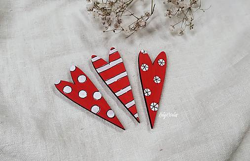 Magnetky - sada srdiečok - 15331450_