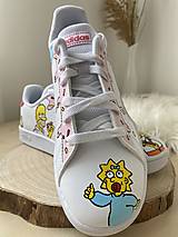 Ponožky, pančuchy, obuv - Maľované tenisky- The Simpsons - 15331767_