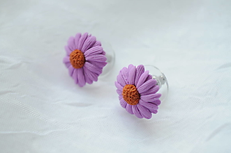 Náušnice - Ružovofialové kvety - 15330690_