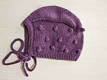Detské čiapky - Guľôčková čiapočka 100% Baby merino - 15331575_