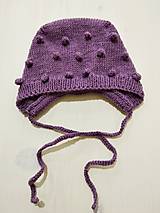Detské čiapky - Guľôčková čiapočka 100% Baby merino - 15331576_