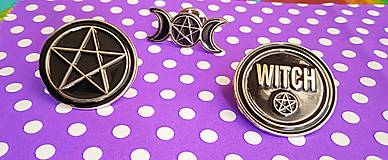 Brošne - Brosňa - Kovový odznak "pin" PENTAGRAM (Witch) - 15329290_