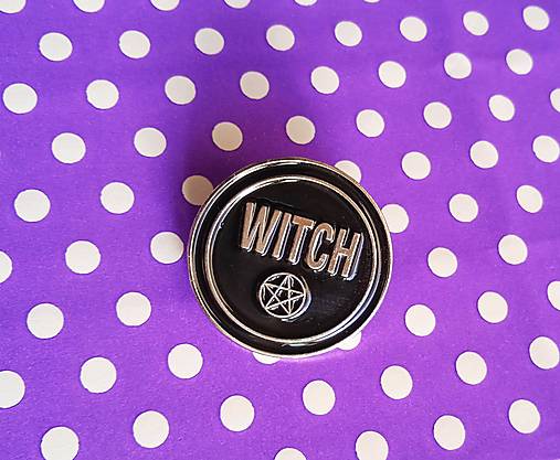 Brosňa - Kovový odznak "pin" PENTAGRAM (Witch)