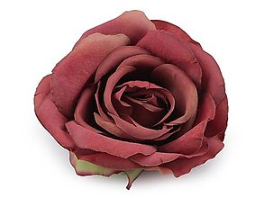Polotovary - Umelý kvet ruže Ø10 cm (Bordová) - 15329120_