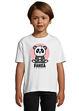 Topy, tričká, tielka - Zmyselná Panda „Namasté ♥“ - 15329713_