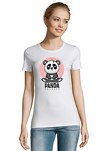 Topy, tričká, tielka - Zmyselná Panda „Namasté♥“ - 15329643_