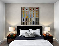 Moderný quilt na stenu / artquilt