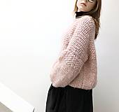 Svetre a kardigány - hrubý sveter DUAL BIGGY pastelrose - 15333465_