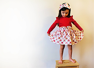 Detské oblečenie - Detská suknička a čelenka- dúhy z dvojitej gázoviny - 15334250_
