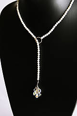 Náhrdelníky - shell perlový náhrdelník - slzy - 15336837_