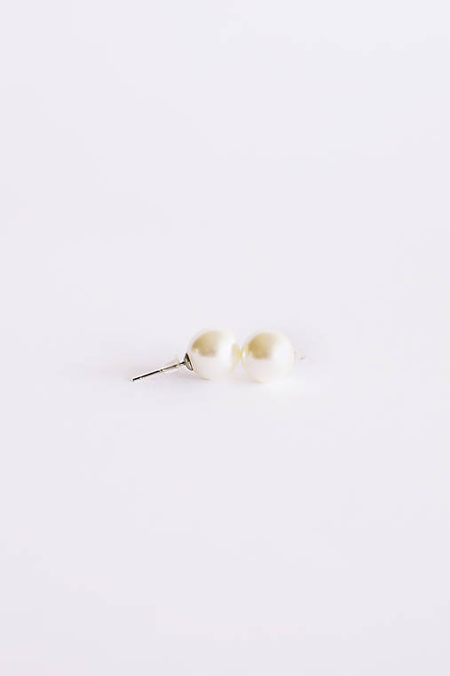 perlové náušnice napichovačky - sklené perly