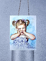 Obrazy - Akvarelový obraz na želanie - detský portrét - 15335720_