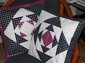 Úžitkový textil - Patchworková deka, vankúšiky (vankúšik) - 15337521_