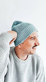 Pánske oblečenie - Pánsky sveter z merino vlny - kolekcia Pierko - farby na výber (parížska modrá) - 15338249_