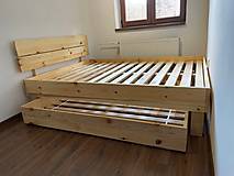 Nábytok - Borovicová masívna posteľ - 15337217_