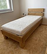 Nábytok - Dubová masívna posteľ jednolôžko - 15338214_