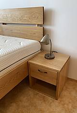 Nábytok - Dubová masívna posteľ jednolôžko - 15338216_
