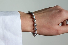 Náramky - Perlový náramok- ľadová perla - 15336696_