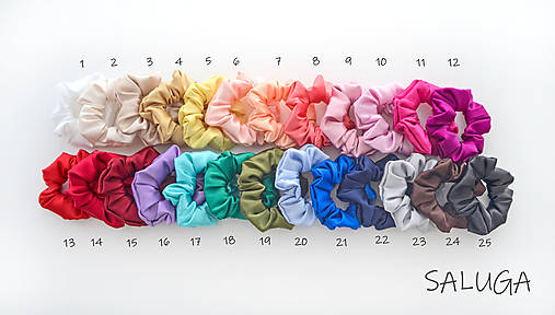 Ozdoby do vlasov - Saténová gumička SCRUNCHIE CLASSIC do vlasov - 15341687_
