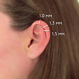 Náušnice - EarCuffs / záušnice (EasyMedium 1,3mm) - 15340780_