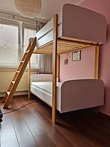 Nábytok - Poschodová posteľ z masívneho dreva (dub, buk) - 15339035_