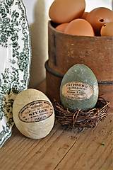 Dekorácie - Francúzske vintage veľkonočné vajíčka - 15338726_