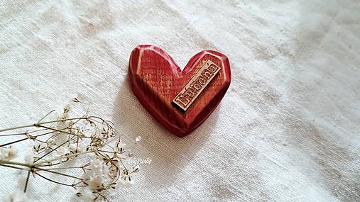 Magnetky - Ľúbená....valentínske srdiečko - 15343739_