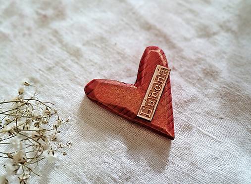 Magnetky - Ľúbená....valentínske srdiečko - 15343844_