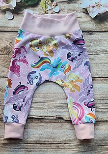 Detské oblečenie - Tepláčiky - poníky v ružovom - 15345737_