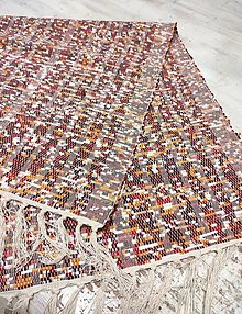 Úžitkový textil - Ručne tkaný behúň na stôl 45x100 cm červený - 15343517_