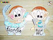 Tabuľky - Menovka WC + kúpeľňa - 15344369_