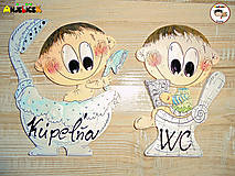 Tabuľky - Menovka WC + kúpeľňa - 15344372_