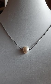 Náhrdelníky - Náhrdelník s perlou - 15346393_