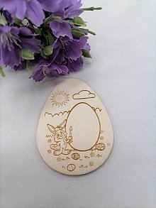 Dekorácie - Veľkonočné vajíčko s obrázkom - 15345343_