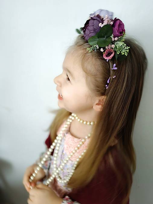 Detská Frida čelenka "lupene kvetov"