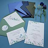Papiernictvo - Lúka modrá - svadobné oznámenie - 15345821_