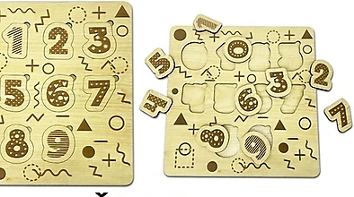 Hračky - Drevené montessori  (Čísielka 224 x 224 mm) - 15346275_