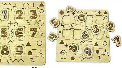 Hračky - Drevené montessori  (Čísielka 331 x 331 mm) - 15346440_