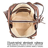 Batohy - Kožený ruksak z pravej hovädzej kože v krémovej farbe - 15348230_