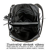 Batohy - Luxusný kožený ruksak z pravej hovädzej kože so strapcami v hnedej farbe - 15348247_