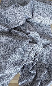 Textil - Bavlnené látky (sivá- mini kvietky) - 15348311_