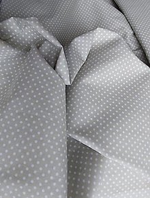 Textil - Bavlnené látky (sivá s bodkami) - 15349127_