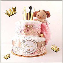 Detské doplnky - Plienková torta "RUŽOVÁ PRINCEZNÁ" - 15347934_