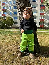 Detské oblečenie - Nohavice Softshell "Tráva" svetlo zelene - 15348807_