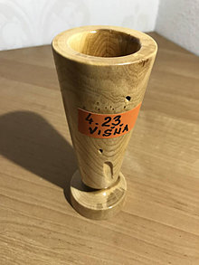 Dekorácie - Dekoratívna drevená váza - 15350438_