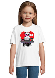 Topy, tričká, tielka - Zamilovaná Panda „Cukrovo-kyticová“ - 15348923_